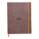 CLAIREFONTAINE RHODIARAMA carnet souple CHOCOLAT 19x25cm DOT 160p papier 90g Carnet