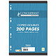 CONQUÉRANT Copies double perforées recyclées sous film A4 200P 90G grands carreaux Copies doubles