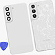 Acheter Clappio Cache Batterie de Remplacement pour Galaxy S22 avec Adhésif Intégré Blanc