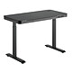KIMEX 150-5006 Bureau motorisé assis-debout 118x60cm avec tiroir et chargeur sans fil, Plateau Noir/Pied Noir