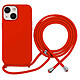 Moxie Coque pour iPhone 13 en TPU Premium Color Lace avec Cordon Tour de Cou Rouge Cette coque rouge pour iPhone 13 appartient à la collection Premium Color Lace et présente une finition uniforme au rendu soigné