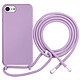 Moxie Coque pour iPhone 7 / 8 en TPU Premium Color Lace avec Cordon Tour de Cou Lilas Cette coque lilas pour iPhone 7 / 8 appartient à la collection Premium Color Lace et présente une finition uniforme au rendu soigné