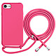Moxie Coque pour iPhone 7 / 8 en TPU Premium Color Lace avec Cordon Tour de Cou Fuchsia Cette coque fuchsia pour iPhone 7 / 8 appartient à la collection Premium Color Lace et présente une finition uniforme au rendu soigné
