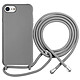 Moxie Coque pour iPhone 7 / 8 en TPU Premium Color Lace avec Cordon Tour de Cou Gris Cette coque gris pour iPhone 7 / 8 appartient à la collection Premium Color Lace et présente une finition uniforme au rendu soigné