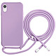 Moxie Coque pour iPhone XR en TPU Premium Color Lace avec Cordon Tour de Cou Lilas Cette coque lilas pour iPhone XR appartient à la collection Premium Color Lace et présente une finition uniforme au rendu soigné