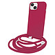 Moxie Coque pour iPhone 14 en TPU Premium Color Lace avec Cordon Tour de Cou Bordeaux Cette coque bordeaux pour iPhone 14 appartient à la collection Premium Color Lace et présente une finition uniforme au rendu soigné