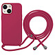 Moxie Coque pour iPhone 13 en TPU Premium Color Lace avec Cordon Tour de Cou Bordeaux Cette coque bordeaux pour iPhone 13 appartient à la collection Premium Color Lace et présente une finition uniforme au rendu soigné