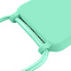 Avis Moxie Coque pour iPhone XR en TPU Premium Color Lace avec Cordon Tour de Cou Turquoise