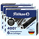 PELIKAN Etui de 6 Cartouches d'encre 4001 TP/6 Noir x 3 Cartouche d'encre