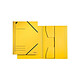 LEITZ Chemise à élastique, format A4, carton 320 g/m2, jaune Chemise à rabat