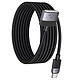 Hoko Câble de Charge Rapide 140W pour MacBook MagSafe 3 Vers USB-C 1.8m Noir Ce câble charge rapidement jusqu'à 140 W compatible Power Delivery