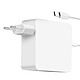 Moxie Chargeur Secteur USB C pour MacBook Charge Rapide 45W Câble 1.7m Blanc Chargeur secteur de Moxie avec connectique Type C pour MacBook, idéal pour remplacer votre chargeur d'origine endommagé ou comme chargeur supplémentaire