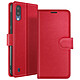 Zanaé Étui Portefeuille pour Galaxy M10 avec Fonction Support et Languette Magnétique Rouge - Cet étui portefeuille Zanaé rouge pour Galaxy M10 présente une texture antiglisse et chic