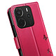 Zanaé Étui Portefeuille pour Redmi Note 14 4G Premium Design Fleurs Papillon Rouge pas cher