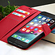 Acheter Zanaé Étui Portefeuille pour iPhone 8 Plus / 7 Plus Support et Languette Magnétique Rouge