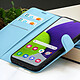 Acheter Zanaé Étui Portefeuille pour Galaxy M22 / M32 / A22 Support et Languette Magnétique Bleu clair