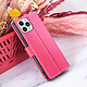 Zanaé Étui Portefeuille pour iPhone 12 Pro Max avec Support et Languette Magnétique Fuchsia pas cher