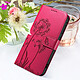 Acheter Zanaé Étui Portefeuille pour Galaxy A56 / A36 Premium Design Fleurs Papillon Rouge