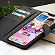 Acheter Zanaé Étui Portefeuille pour iPhone 13 Support et Languette Magnétique Noir