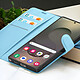 Acheter Zanaé Étui Portefeuille pour Galaxy S25 Ultra avec Support et Languette Magnétique Bleu clair