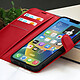 Acheter Zanaé Étui Portefeuille pour iPhone 14 Support et Languette Magnétique Rouge