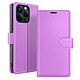 Zanaé Étui Portefeuille pour iPhone 15 Pro Fonction Support et Languette Magnétique Violet Cet étui portefeuille Zanaé violet pour iPhone 15 Pro présente une texture antiglisse et chic