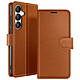 Zanaé Étui Portefeuille pour Galaxy S25 / S24 avec Support et Languette Magnétique Marron - Cet étui portefeuille Zanaé marron pour Galaxy S25 / S24 présente une texture antiglisse et chic