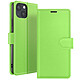 Zanaé Étui Portefeuille pour iPhone 13 Support et Languette Magnétique Vert - Cet étui protège intégralement l'écran et le dos du smartphone