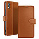 Zanaé Étui Portefeuille pour iPhone XR avec Fonction Support et Languette Magnétique Marron Cet étui portefeuille Zanaé marron pour iPhone XR présente une texture antiglisse et chic