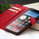 Acheter Zanaé Étui Portefeuille pour Apple iPhone 15 Pro Max Support et Languette Rouge