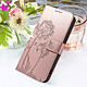 Acheter Zanaé Étui Portefeuille pour Redmi Note 14 4G Premium Design Fleurs Papillon Rose champagne