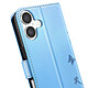 Zanaé Étui Portefeuille pour iPhone 17 Premium Design Fleurs Papillon Bleu clair pas cher