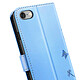 Zanaé Étui Portefeuille pour iPhone 7 / 8 / SE 2022 Premium Design Fleurs Papillon Bleu clair pas cher