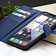 Acheter Zanaé Étui Portefeuille pour iPhone 13 Pro Max Support et Languette Magnétique Bleu nuit