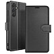 Zanaé Étui Portefeuille pour Galaxy S23 FE Fonction Support et Languette Magnétique Noir - Cet étui portefeuille Zanaé noir pour Galaxy S23 FE présente une texture antiglisse et chic