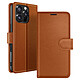 Zanaé Étui Portefeuille pour iPhone 16 Pro Fonction Support et Languette Magnétique Marron Cet étui portefeuille Zanaé marron pour iPhone 16 Pro présente une texture antiglisse et chic