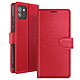 Zanaé Étui Portefeuille pour Galaxy A03 avec Fonction Support et Languette Magnétique Rouge - Cet étui portefeuille Zanaé rouge pour Galaxy A03 présente une texture antiglisse et chic