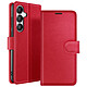 Zanaé Étui Portefeuille pour Galaxy S25 / S24 avec Support et Languette Magnétique Rouge - Cet étui portefeuille Zanaé rouge pour Galaxy S25 / S24 présente une texture antiglisse et chic