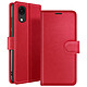 Zanaé Étui Portefeuille pour Galaxy A03 Core avec Support et Languette Magnétique Rouge - Cet étui portefeuille Zanaé rouge pour Galaxy A03 Core présente une texture antiglisse et chic