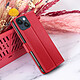 Zanaé Étui Portefeuille pour iPhone 14 Support et Languette Magnétique Rouge pas cher