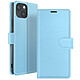 Zanaé Étui Portefeuille pour iPhone 13 Support et Languette Magnétique Bleu clair - Cet étui protège intégralement l'écran et le dos du smartphone