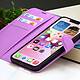 Acheter Zanaé Étui Portefeuille pour iPhone 13 Support et Languette Magnétique Violet