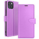 Zanaé Étui Portefeuille pour iPhone 13 Support et Languette Magnétique Violet Cet étui protège intégralement l'écran et le dos du smartphone