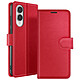Zanaé Étui Portefeuille pour Galaxy S25 Edge avec Support et Languette Magnétique Rouge - Cet étui portefeuille Zanaé rouge pour Galaxy S25 Edge présente une texture antiglisse et chic