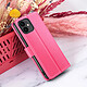Zanaé Étui Portefeuille pour iPhone 12 mini Fonction Support et Languette Magnétique Fuchsia pas cher