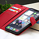 Acheter Zanaé Étui Portefeuille pour iPhone 13 Pro Support et Languette Magnétique Rouge
