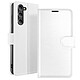 Zanaé Étui Portefeuille pour Galaxy S23 Plus avec Support et Languette Magnétique Blanc - Cet étui portefeuille Zanaé blanc pour Galaxy S23 Plus présente une texture antiglisse et chic