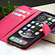 Acheter Zanaé Étui Portefeuille pour iPhone 12 Pro Max avec Support et Languette Magnétique Fuchsia