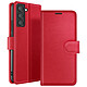Zanaé Étui Portefeuille pour Samsung Galaxy S22 Plus Support et Languette Rouge - Cet étui protège intégralement l'écran et le dos du smartphone