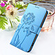Acheter Zanaé Étui Portefeuille pour iPhone 13 / 14 Premium Design Fleurs Papillon Bleu clair